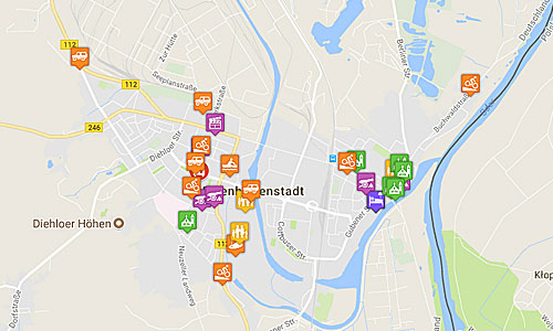 Freizeit- und Umgebungskarte